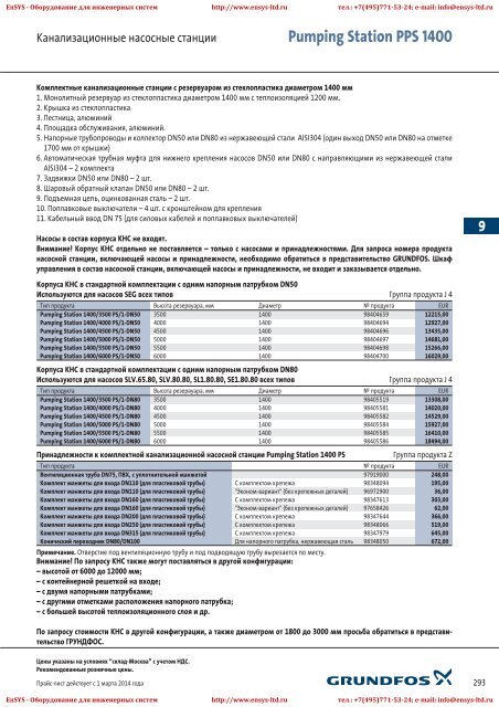 ÐÑÐ°Ð¹Ñ-Ð»Ð¸ÑÑ Grundfos 2013