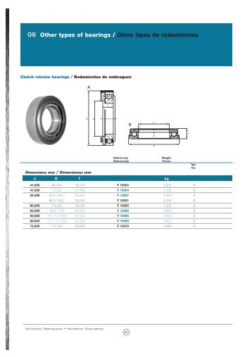 06 Other types of bearings / Otros tipos de rodamientos