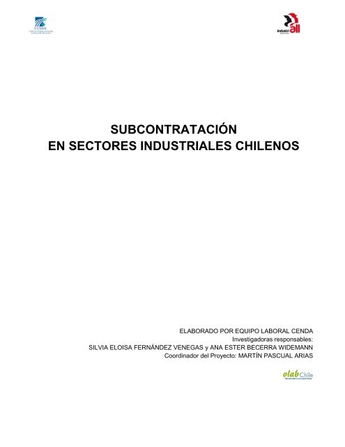 subcontrataciÃ³n en sectores industriales chilenos - Industriall