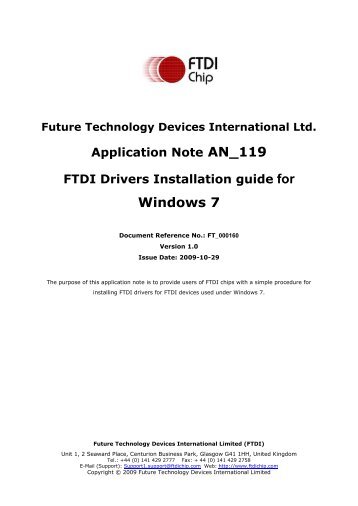 FTDI Drivers Installation guide for Windows 7 - botnroll.com
