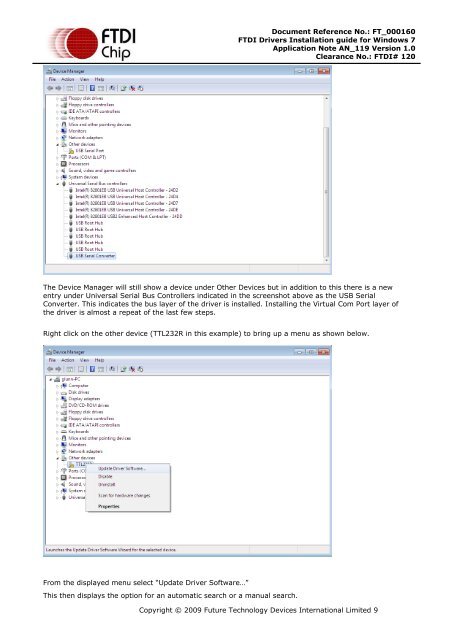 FTDI Drivers Installation guide for Windows 7 - botnroll.com