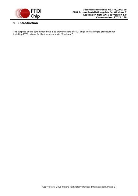 FTDI Drivers Installation guide for Windows 7 - botnroll.com