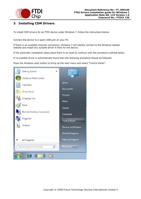 FTDI Drivers Installation guide for Windows 7 - botnroll.com