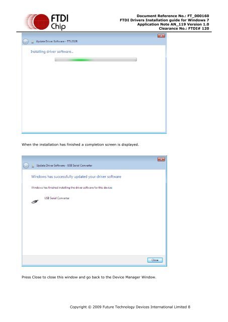 FTDI Drivers Installation guide for Windows 7 - botnroll.com