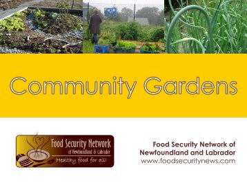 Community Gardens Presentation - The Food Security Network of ...