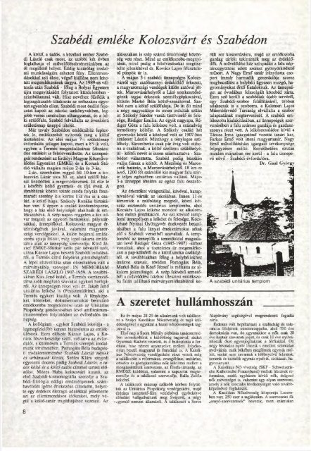 1992 - MagyarorszÃ¡gi UnitÃ¡rius EgyhÃ¡z