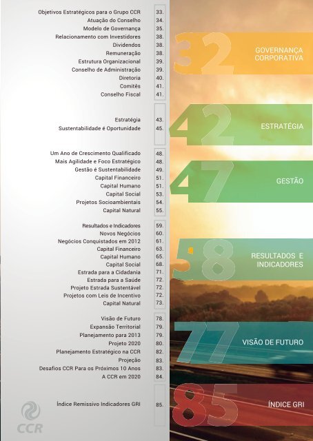 relatÃ³rio anual e de sustentabilidade ccr 2012 - EasyWork