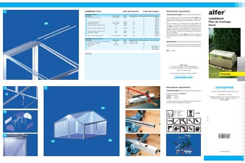 90953 020 FRA combitechÃ‚Â® Plan de montage Serre