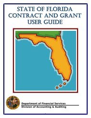 state of florida contract and grant user guide - Florida's Department ...