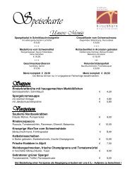 Speisekarte - Landhaus Restaurant 