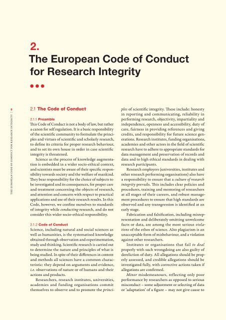 The European Code of Conduct for Research Integrity