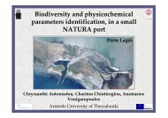 Biodiversity and physicochemical parameters identification, in a ...