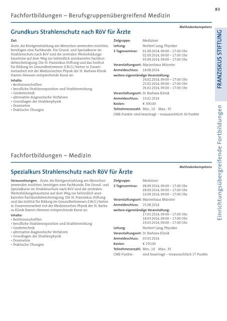 Fort- und Weiterbildung - Krankenhaus St. Joseph-Stift Bremen