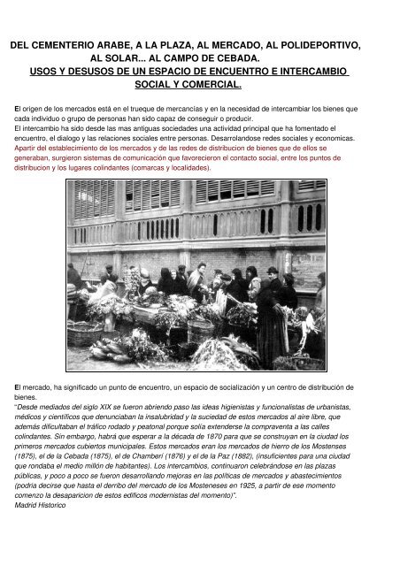 PDF. Historia, Plz. de la CEBADA - Zuloark