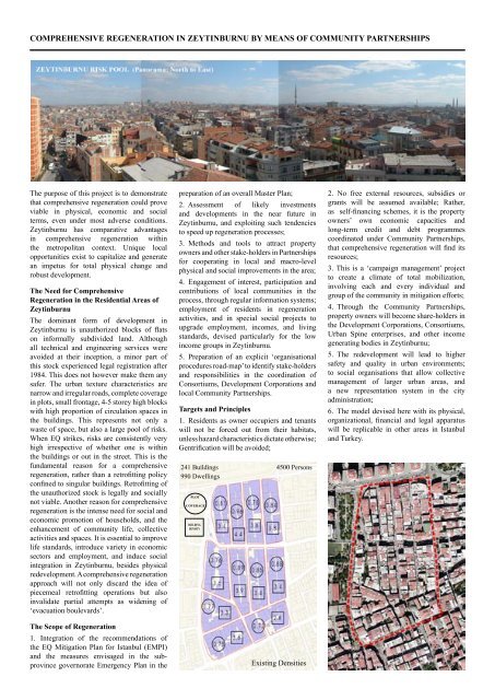 Aspects of Urban Regeneration in Turkey The Zeytinburnu Project