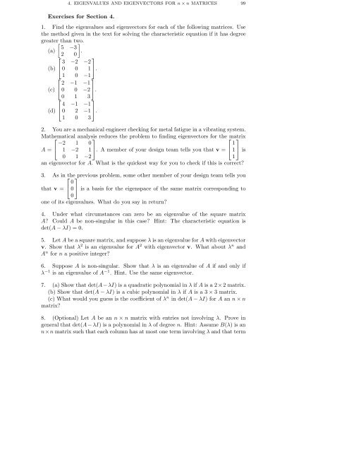 DETERMINANTS AND EIGENVALUES 1. Introduction Gauss ...