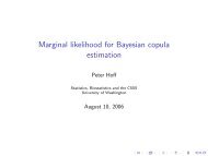 Marginal likelihood for Bayesian copula estimation - Statistics ...