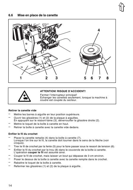 Premiere Partie: Instructions de Maniement des ... - Durkopp Adler AG