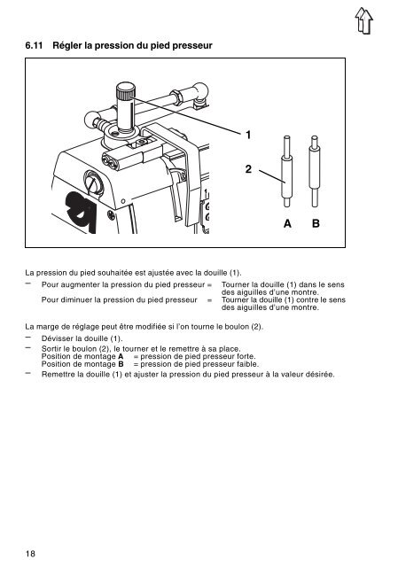 Premiere Partie: Instructions de Maniement des ... - Durkopp Adler AG