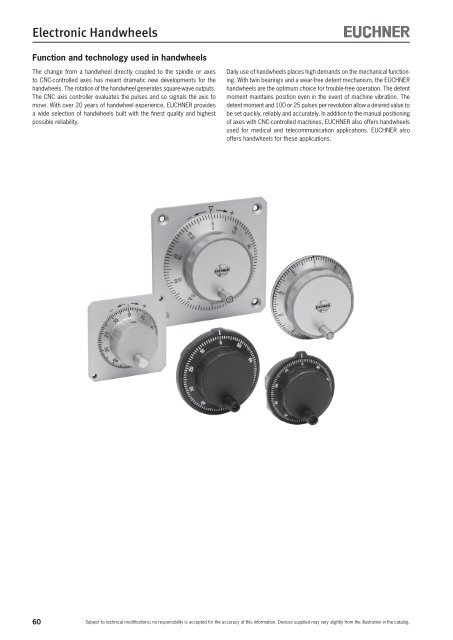 Hand-held Pendant Stations - EUCHNER GmbH + Co. KG