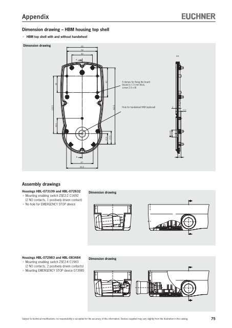 Hand-held Pendant Stations - EUCHNER GmbH + Co. KG