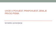 UVOD U POVIJEST, PRAPOVIJEST, ZEMLJE PRVOG PISMA