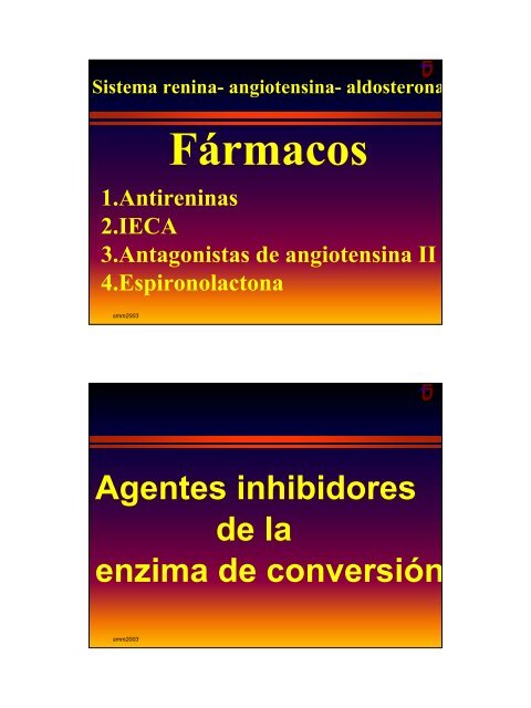 Inhibidores de la Convertasa de angiotensina