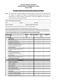 Draft Feedback Form for Teacher Evaluation by Students - Himachal ...