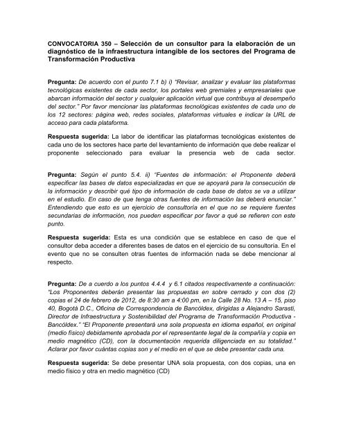 RESPUESTAS A PREGUNTAS TDR 350.pdf - Bancoldex