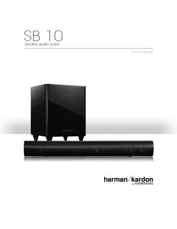 Owners Manual - SB 10 - Harman Kardon