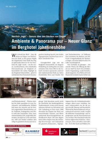 Ambiente & Panorama pur Ã¢ÂÂ Neuer Glanz im Berghotel JohanneshÃÂ¶he