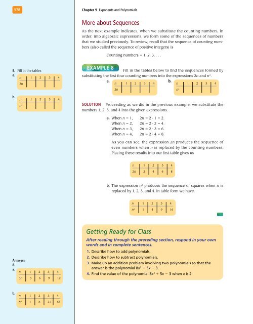 Exponents and Polynomials - XYZ Custom Plus