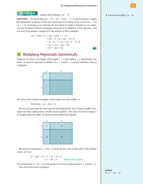 Exponents and Polynomials - XYZ Custom Plus