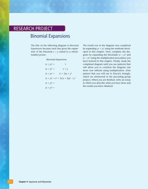 Exponents and Polynomials - XYZ Custom Plus