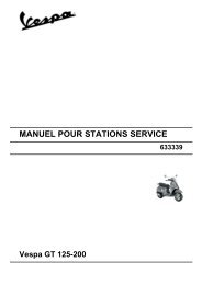 MANUEL POUR STATIONS SERVICE Vespa GT 125-200