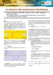 La mesure des puissances électriques - Réseau National de ...