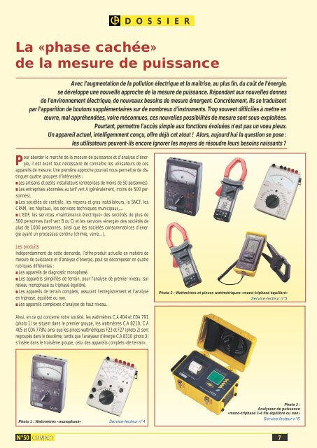 La mesure des puissances électriques - Réseau National de ...