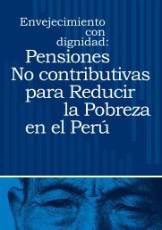 Pensiones no contributivas para reducir la pobreza en el Perú
