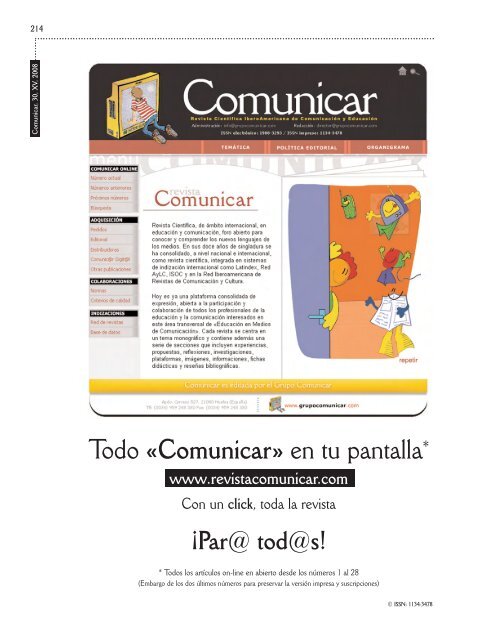 Audiencias y pantallas en América - Revista Comunicar