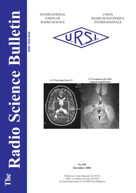 Radio Science Bulletin 303 - December 2002 - URSI