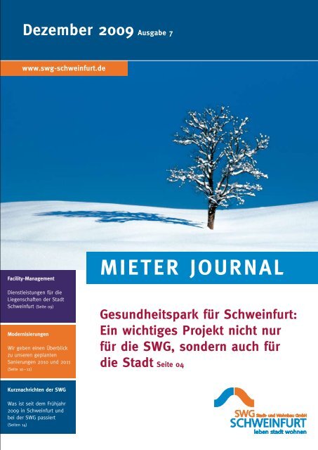 Mieter Journal der SWG - Ausgabe 7 (Dezember 2009)