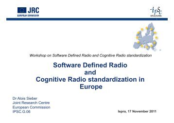 Software Defined Radio and Cognitive Radio standardization ... - IPSC