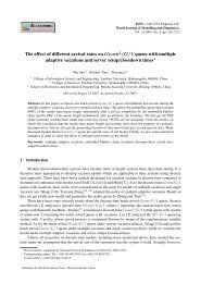 The effect of different arrival rates on Geom/G/1 queue with multiple ...