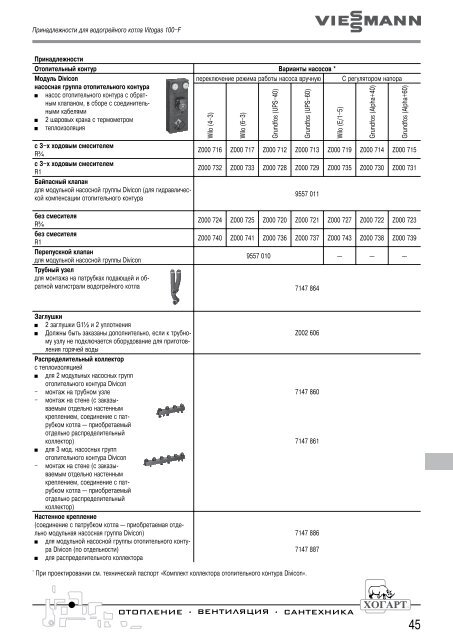 ÐÐ°ÑÐ°Ð»Ð¾Ð³ ÐºÐ¾ÑÐ»Ð¾Ð² Ð¸ ÑÐµÐ½Ñ Viessmann