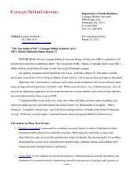 Press release March 12, 2012 - Miller Gallery - Carnegie Mellon ...
