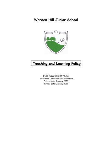 Teaching and Learning Policy - Warden Hill Junior School - Home ...