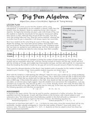 Pig Pen - The Math Projects Journal
