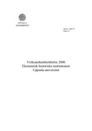 VerksamhetsberÃ¤ttelse 2006 Ekonomisk-historiska institutionen ...