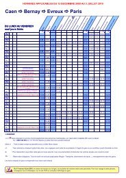 Ligne Caen - Bernay - Evreux - Paris - Eure Tourisme