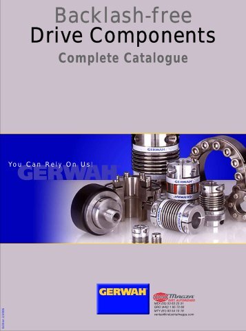GERWAH - Backlash-free Drive Components - Complete Catalogue
